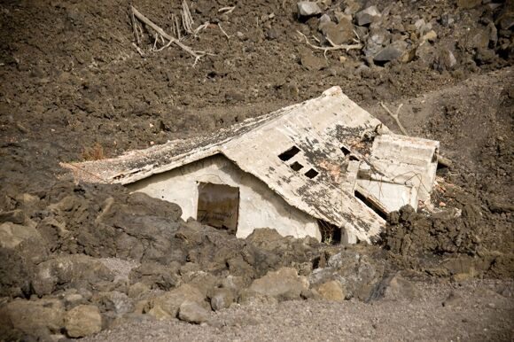 Building after landslide